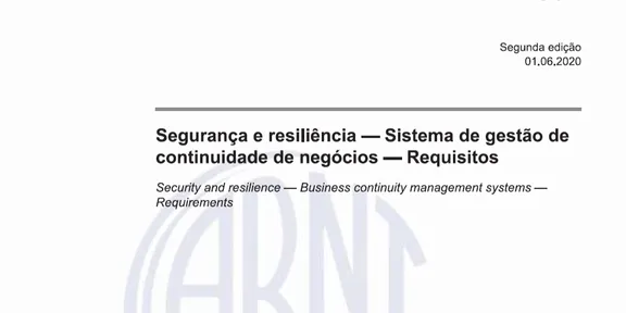 Gestão de Continuidade de Negócios: nova Revisão Sistemática da ISO 22301