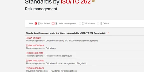 Além da ISO 31000: Uma seleção de Normas ISO de Gestão de Riscos